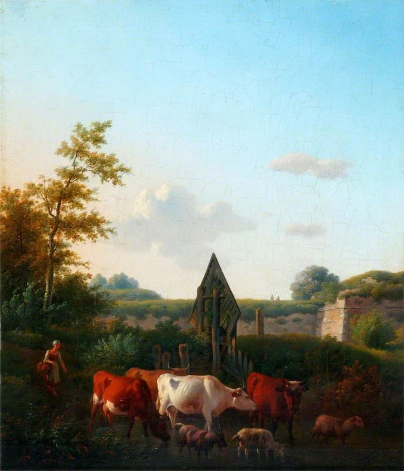 Paesaggio con castello